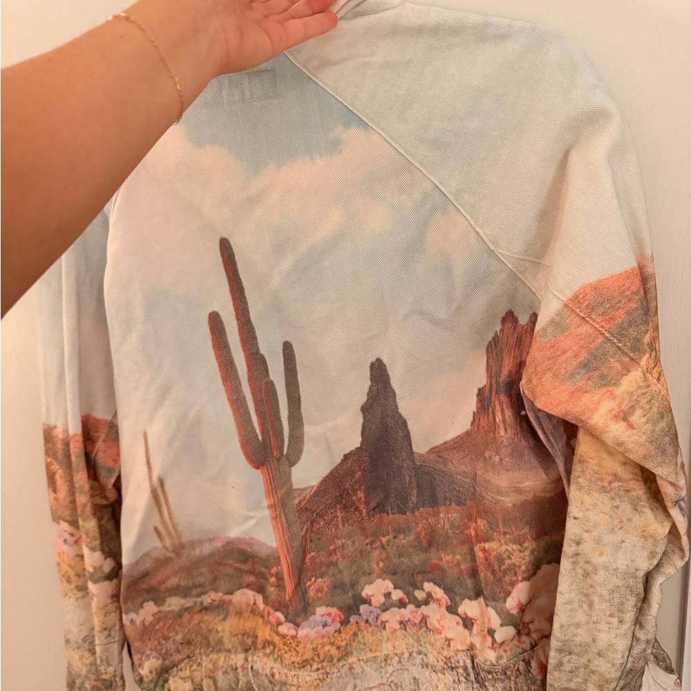 Blank NYC Desert Bloom Print Jean Jacket - Picture 3 of 3